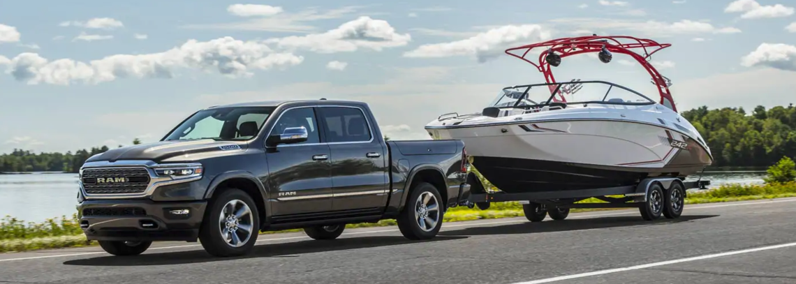2021 RAM 1500 Towing a Boat